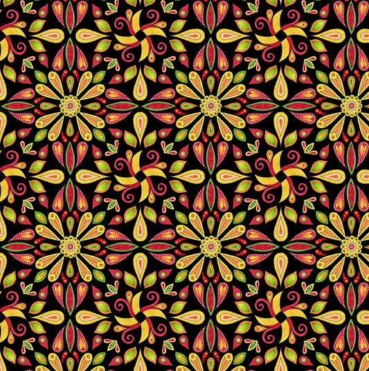 Safari, So Goodie by Hello Angel Black Teardrops Allover 77632-937 Cotton Woven Fabric