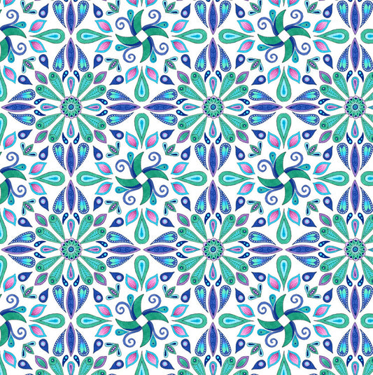 Safari, So Goodie by Hello Angel White Teardrops Allover 77632-146 Cotton Woven Fabric