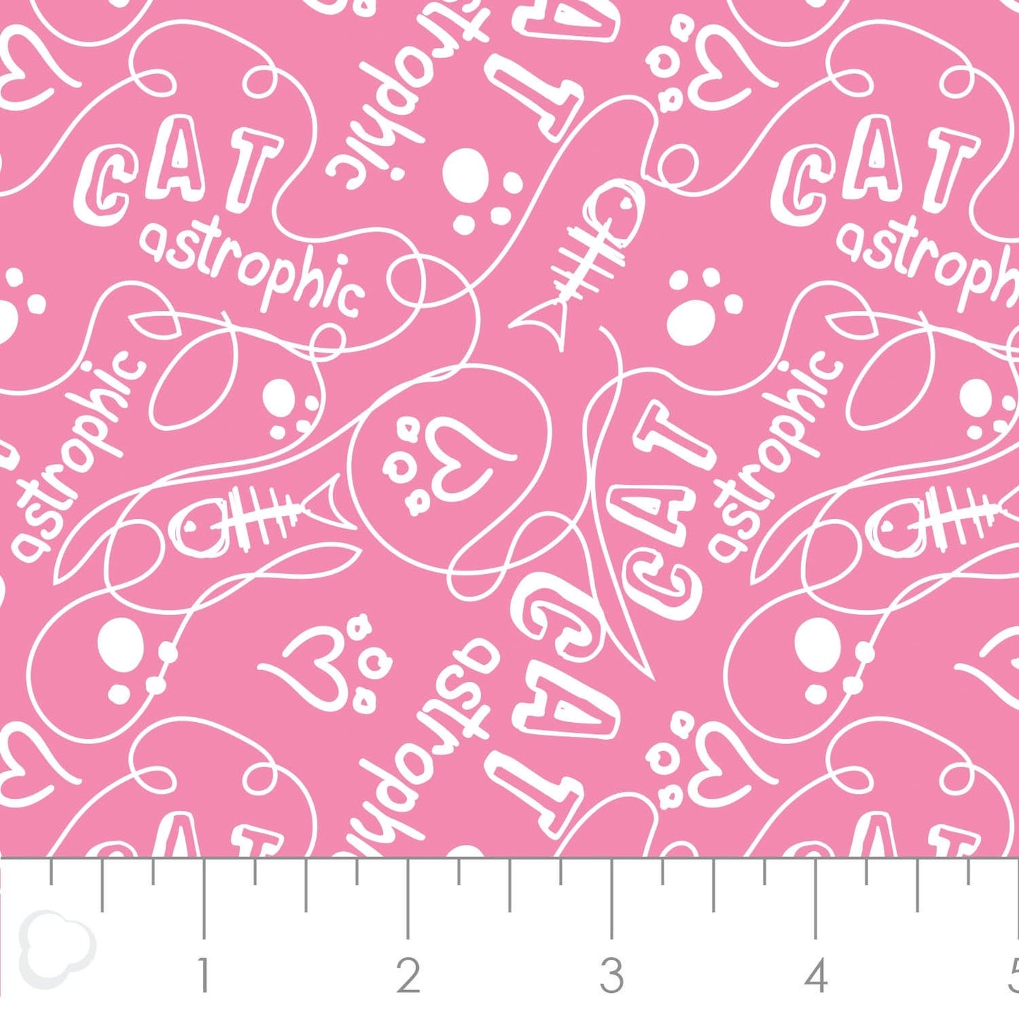 Cats Rule Catastrophic in Pink 34180107-1 Cotton Woven Fabric