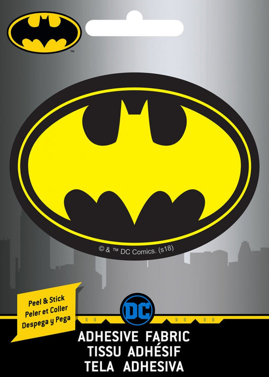 Ad Fab Adhesive Badge DC Comics Batman Logo Adhesive Fabric 3" Badge 23400556X 100% Polyester