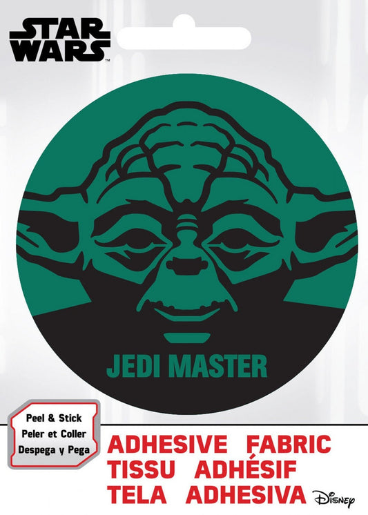 Ad Fab Adhesive Badge Star Wars SW Yoda Jedi Master Adhesive Fabric 3" Badge 73010424X 100% Polyester