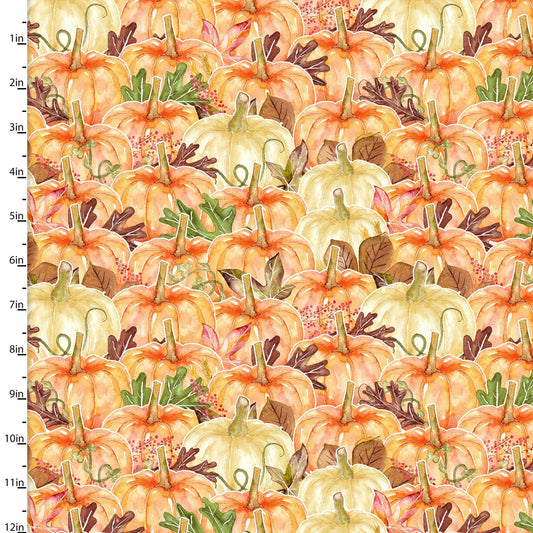 Rustic Harvest Orange Pumpkin Patch 15157-ORANGE Cotton Woven Fabric