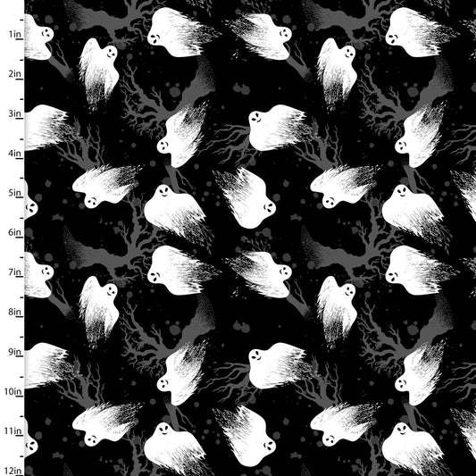 Spooky Night 15118-BLACK Cotton Woven Fabric