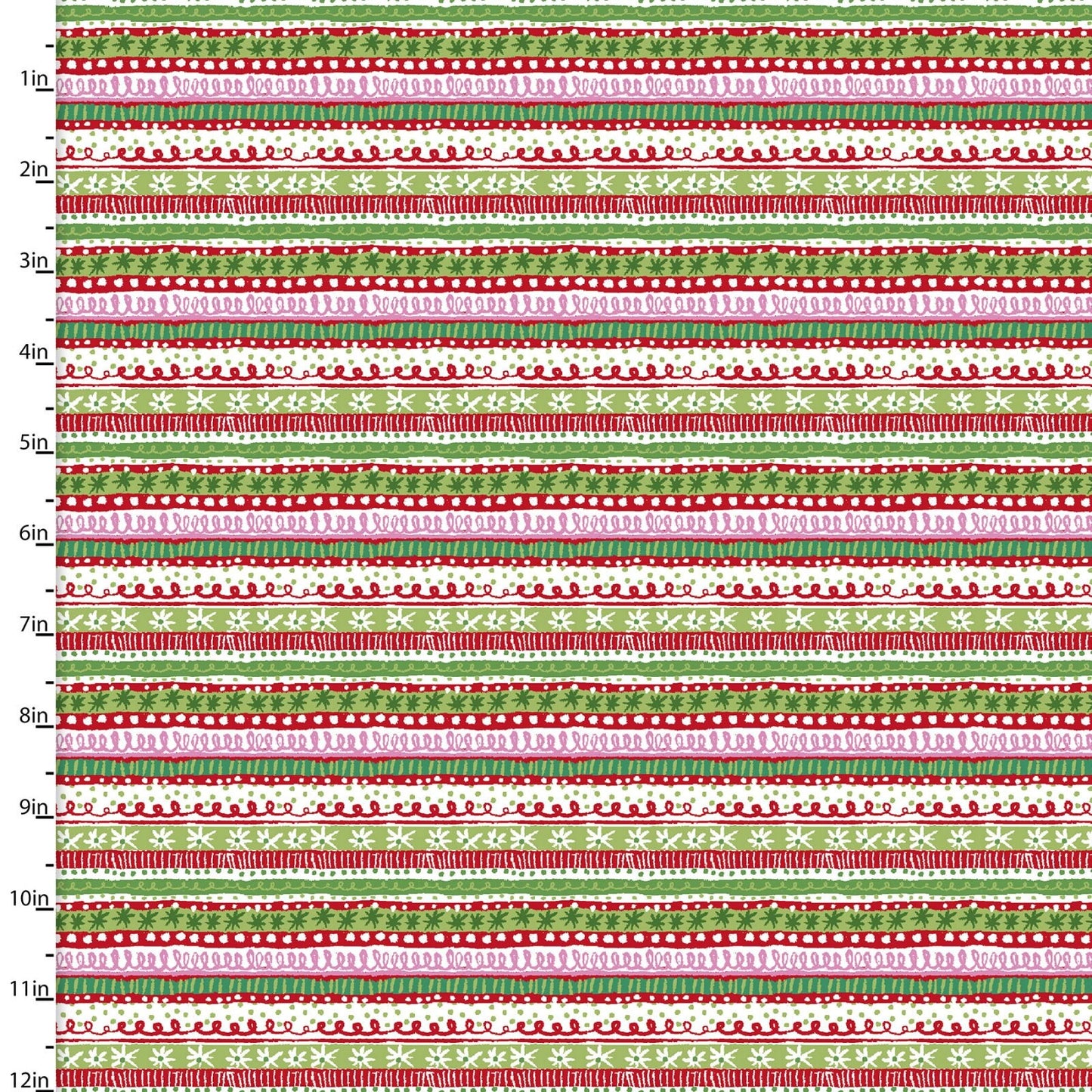 Winter Woodland Multi Woodland Stripe 15142-MULTI Cotton Woven Fabric