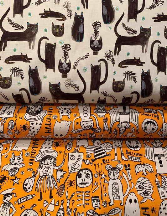 Creep It Real Halloween Orange ST-DAW1208OR Cotton Woven Fabric