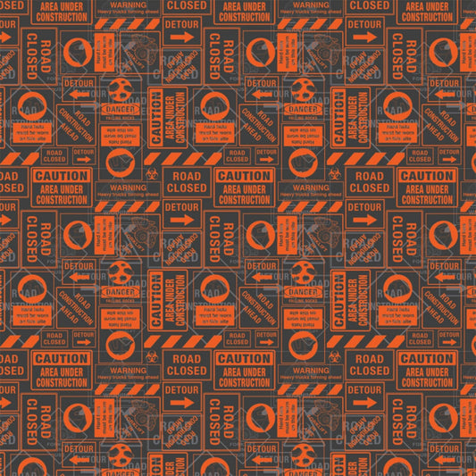 Licensed Tonka Truck Orange Tonka Street Signs 95060106-2 Cotton Woven Fabric