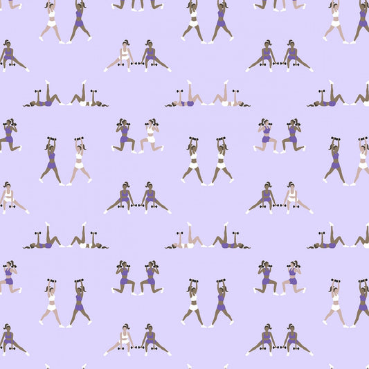 Health & Wellness Health and Wellness Workout Girls Lilac 51302-4 Cotton Woven Fabric