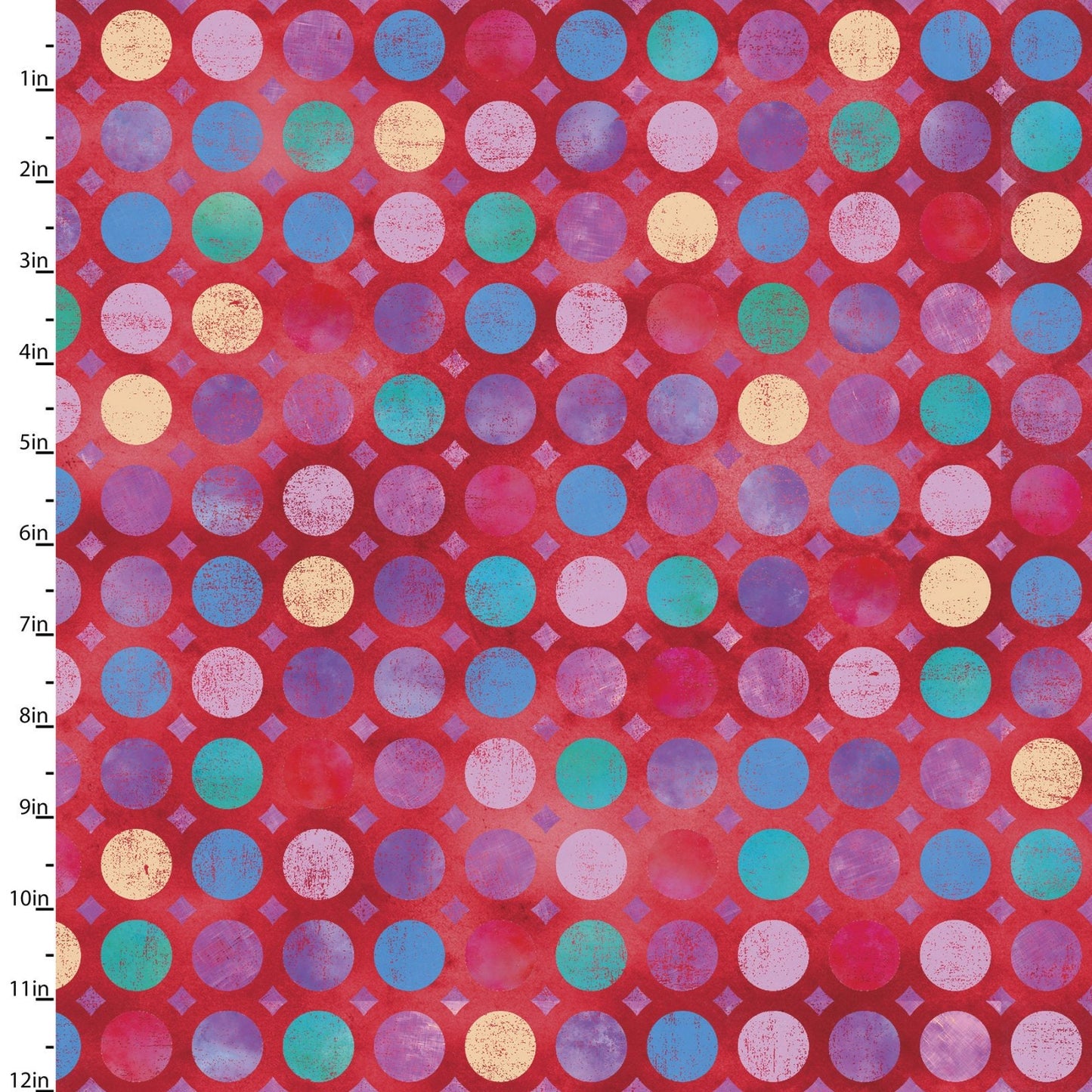 Good Dogs Too Dots 14850-RED Digitally Printed Cotton Woven Fabric