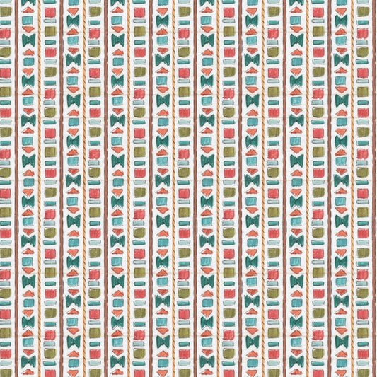 Lake Moments Digital Multi Geo Stripe Digitally Printed 66180105J-1 Cotton Woven Fabric