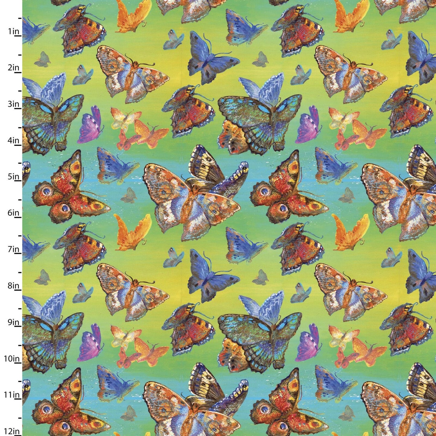 Wings of Joy Digital Butterflies 14961-MULTI Cotton Woven Fabric