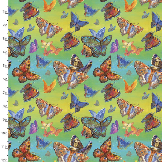 Wings of Joy Digital Butterflies 14961-MULTI Cotton Woven Fabric