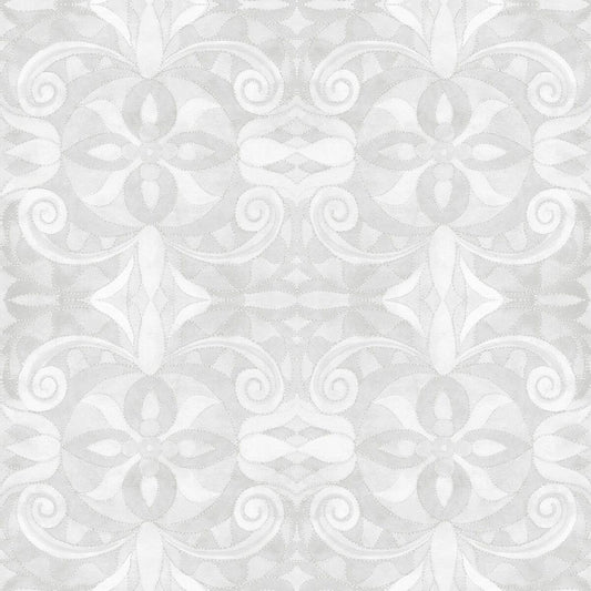 Baroque 108" Wideback Lt Grey 9777-90 Digitally Printed Wideback Quilt Backing