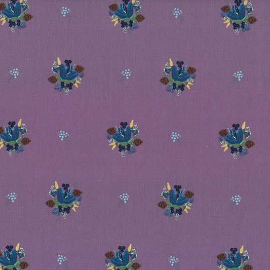 Little Sewists by Little Lizard King Mauve Soul Blossom DC8464-MAUV Cotton Woven Fabric