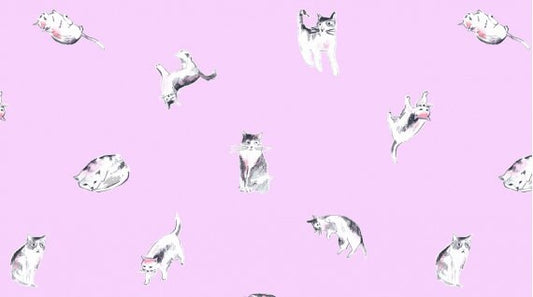 Meow Mix Impawsible Stella-1375-Orchid Cotton Woven Fabric