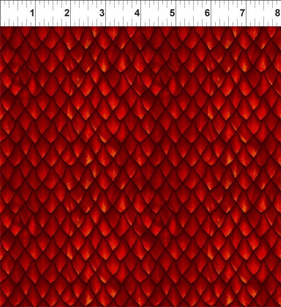 Dragons Scales Red 6drg-1 Cotton Woven Fabric