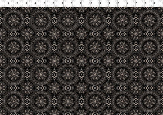 Dragons Emblems Black 7drg-1 Cotton Woven Fabric