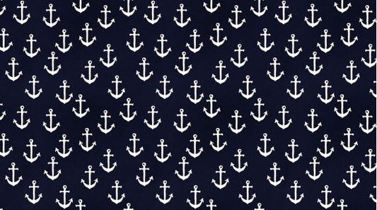 High Seas by August Wren Anchors on Vulcan Stella-DAW1362-Vulcan Cotton Woven Fabric
