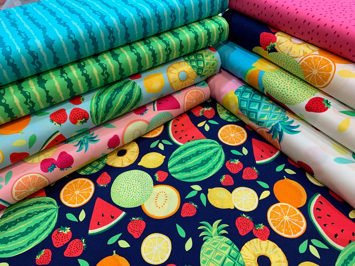 Sew Fruity Turquoise Melanie CX8520-TURQ Cotton Woven Fabric