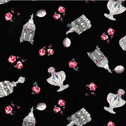 Boudoir by Gertie Black Eau De Parfum DC8501-BLAC Cotton Woven Fabric