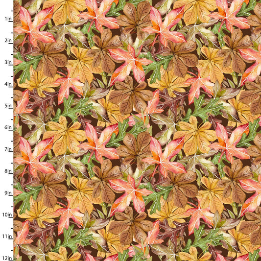 Rustic Harvest Multi Leaves 15159-MULTI Cotton Woven Fabric