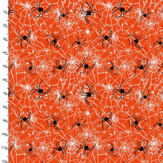 Spooky Night 15119-ORANGE Cotton Woven Fabric