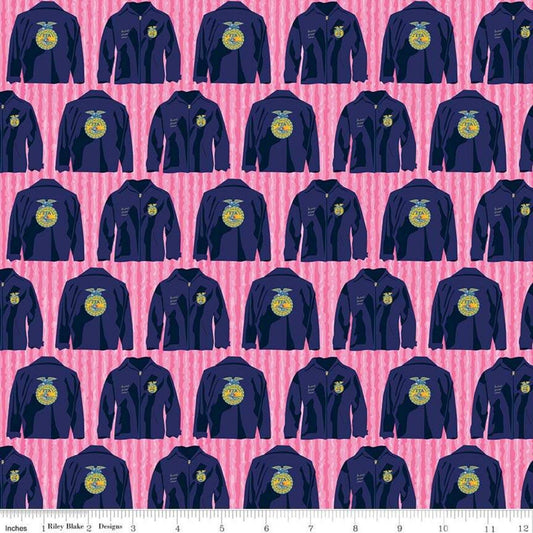 Licensed FFA Forever Blue Blue Jacket Pink C7213-PINK Cotton Woven Fabric