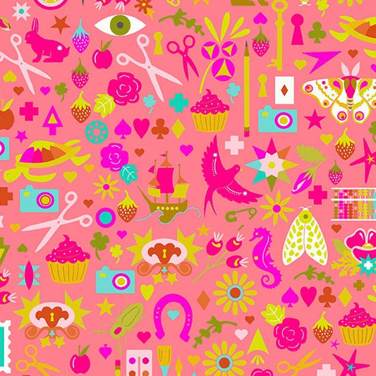 Handiwork by Alison Glass Decoupage Punch 9249-E Cotton Woven Fabric