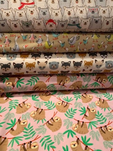 Cubby Bear Flannel by Whistler Studios Baby Sloth Pink 51368-3 Cotton Flannel Fabric