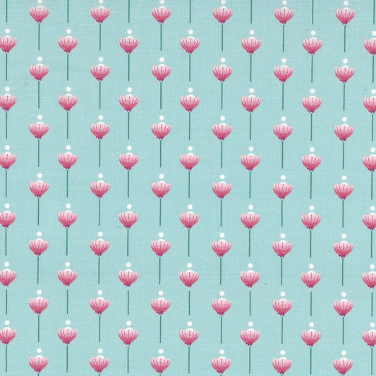 Little Sewists by Little Lizard King Aqua Let Kindness Grow DC8463-AQUA Cotton Woven Fabric
