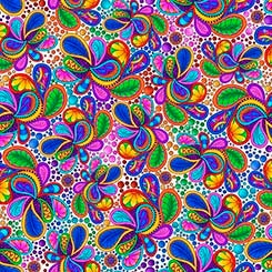 Carnivale Digital Reprint Light Paisley 26372-Z Cotton Woven Fabric