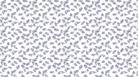 Ghostwood by Rae Ritchie Cone Flowers on White Stella SRR1187 White Cotton Woven Fabric