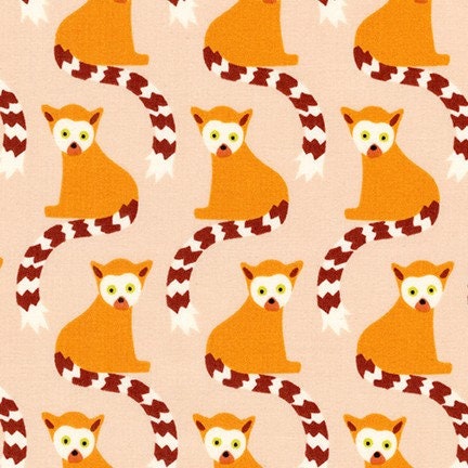 Adventure By Elizabeth Hartman Lemurs Terracotta AZH-18739-92  Cotton Woven Fabric