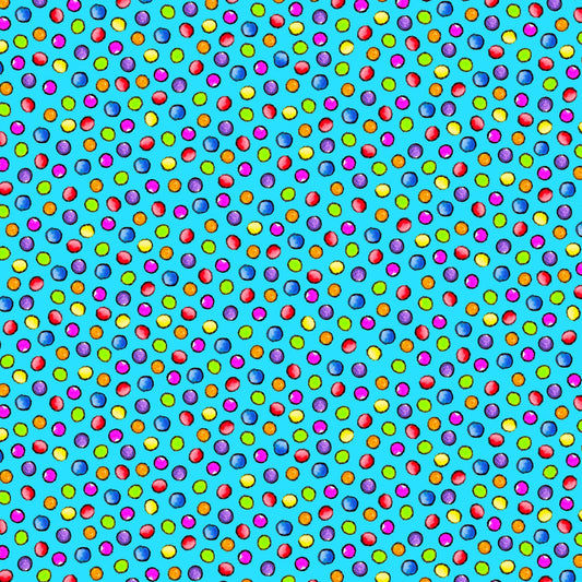 Pablo Picatsso Dots Turquoise 9783-70 Cotton Woven Fabric