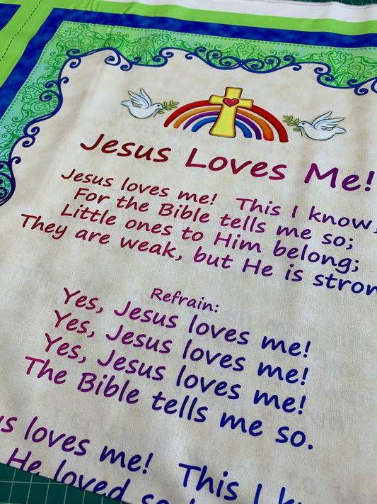 Jesus Loves Me 24" Panel 27281X Cotton Woven Panel