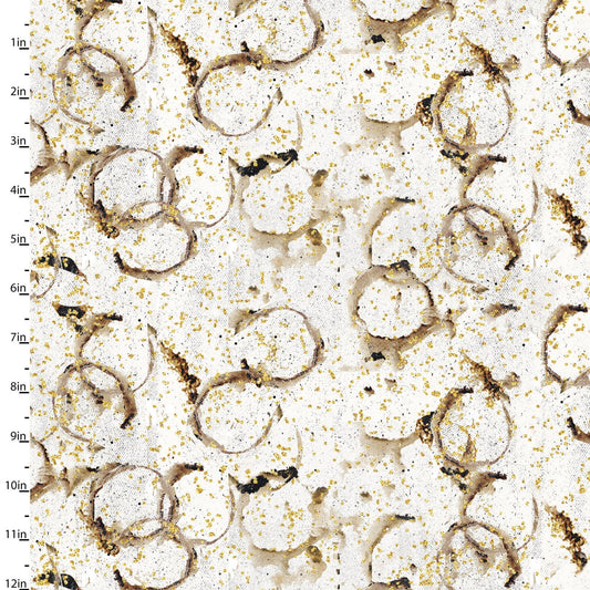 Precious Metals Sphere 14996-WHITE Cotton Woven Fabric