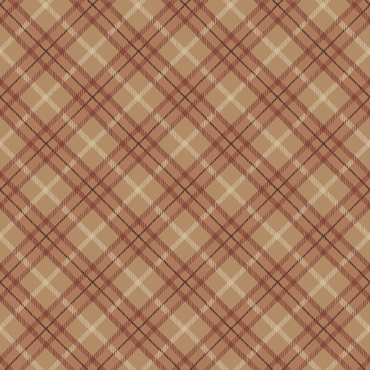 Running Free Plaid Rust 4963-34 Cotton Woven Fabric