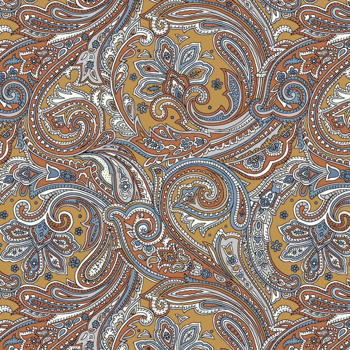 Running Free Paisley Sand 4960-37 Cotton Woven Fabric