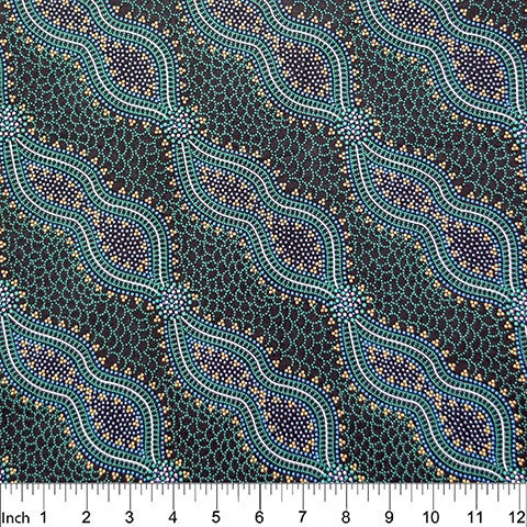 Bush Spinifex Green by Geralding Riley BUSG Cotton Woven Fabric