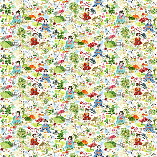 Tokyo Dreams by August Wren Kyoto Dream ST-DAW1393WH  Cotton Woven Fabric