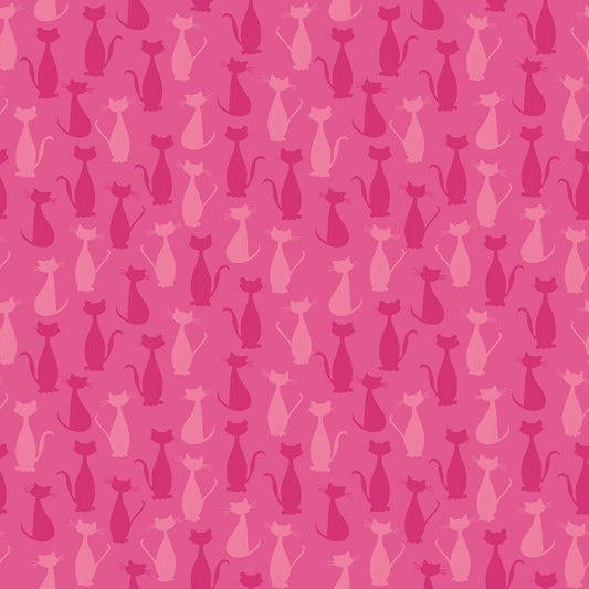 Chloe & Friends by Melissa Mortenson Silhouette Hot Pink C8913R-HOTPI Cotton Woven Fabric
