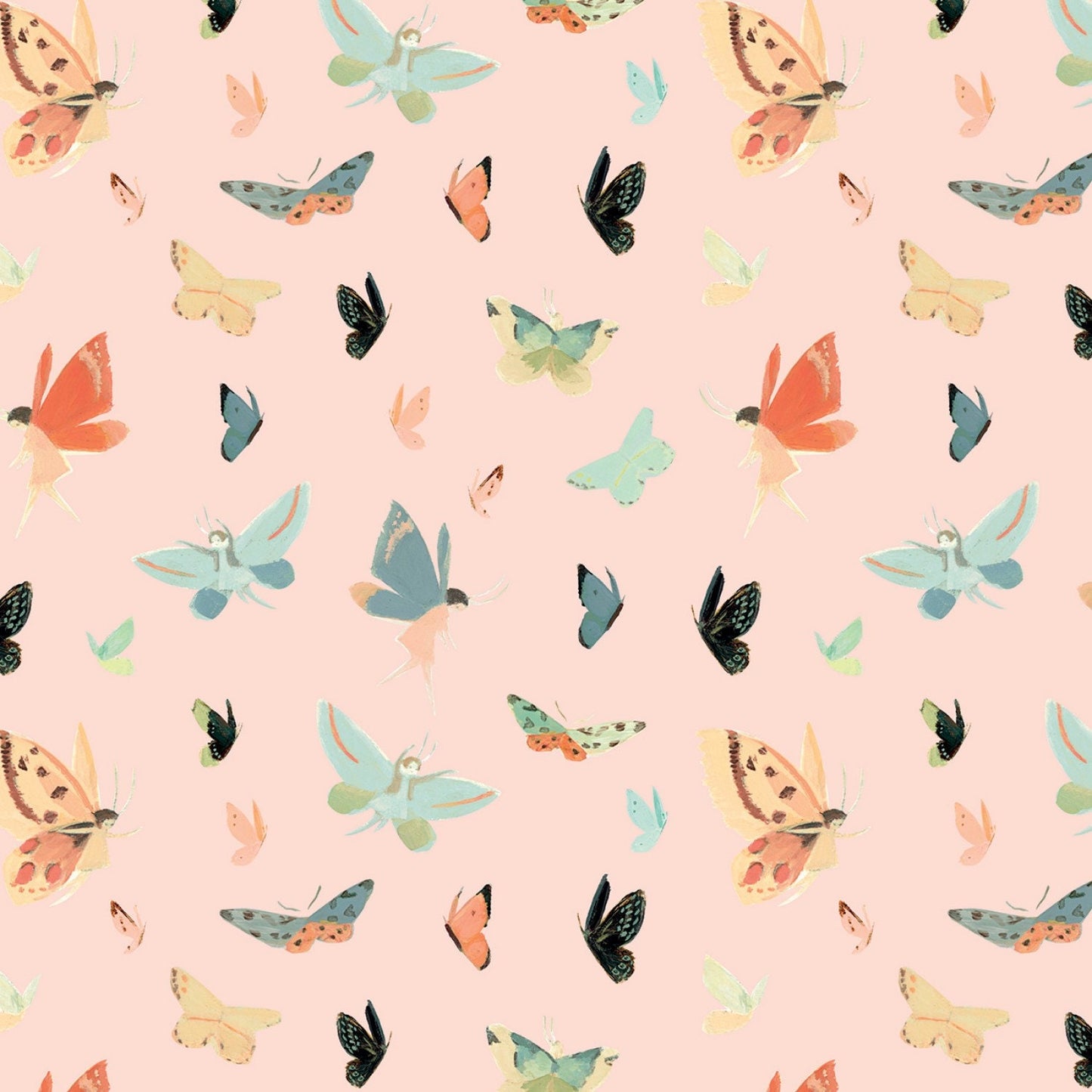 Dream World by Emily Winfield Martin Butterflies Pink C9084R-PINK Licensed Cotton Woven Fabric