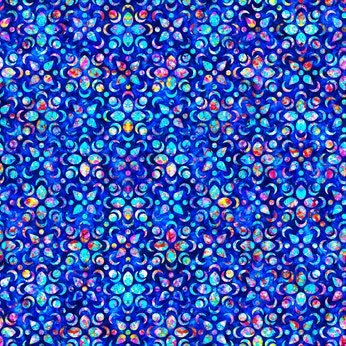 Zanzibar Evolution Dark Blue Mini Geo Inlay 27408B Cotton Woven Fabric ...