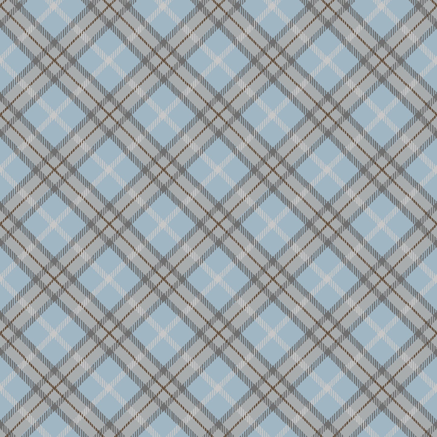 Running Free Plaid Blue 4963-77 Cotton Woven Fabric