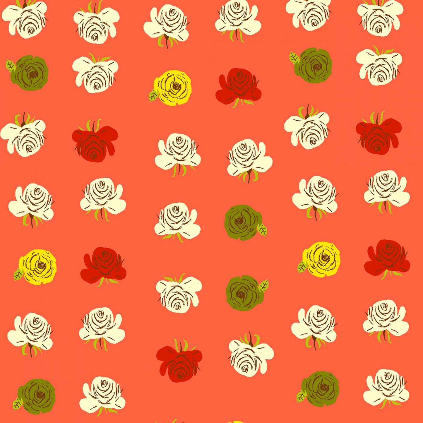 Far Far Away 2 by Heather Ross Red Roses 51203-10 Cotton Woven Fabric