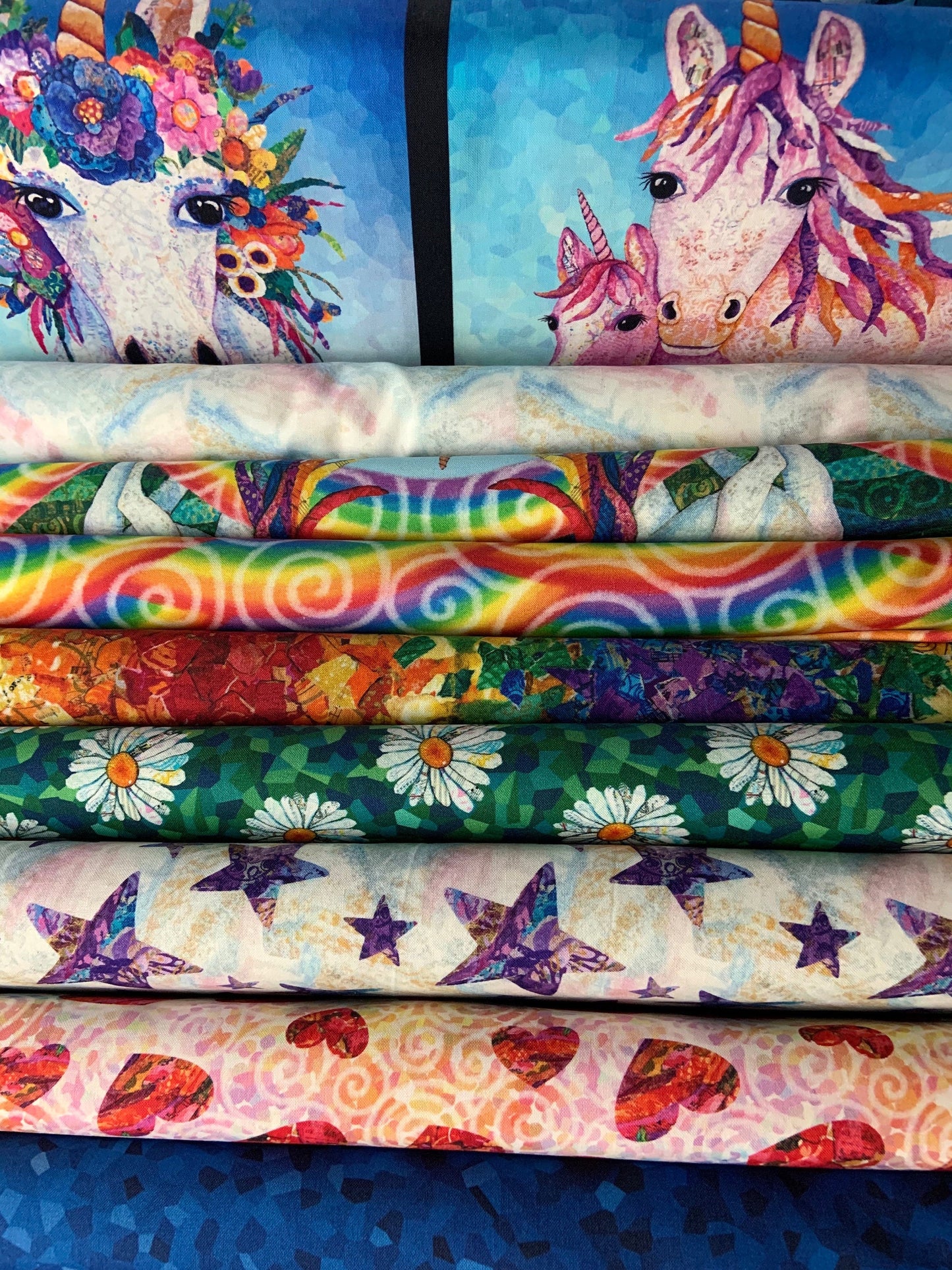 Unicorn O Copia by Lisa Morales Ombre Texture Green 9894-66 Digitally Printed Cotton Woven Fabric
