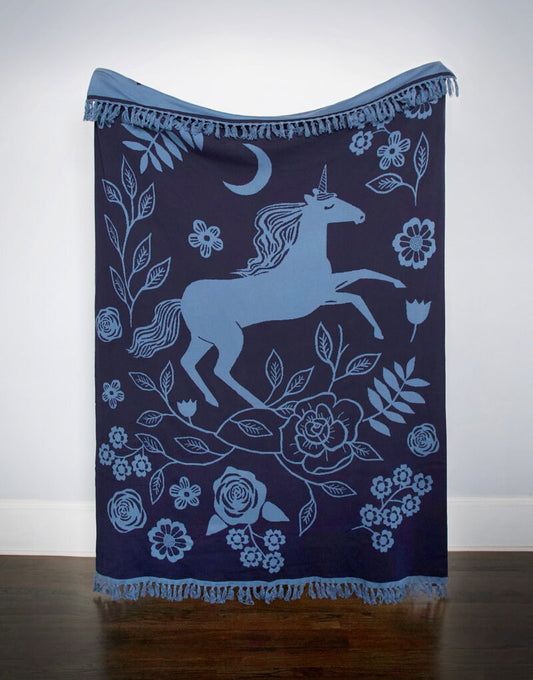 Unicorn Throw by Sarah Watts of Ruby Star Society 50" x 70"