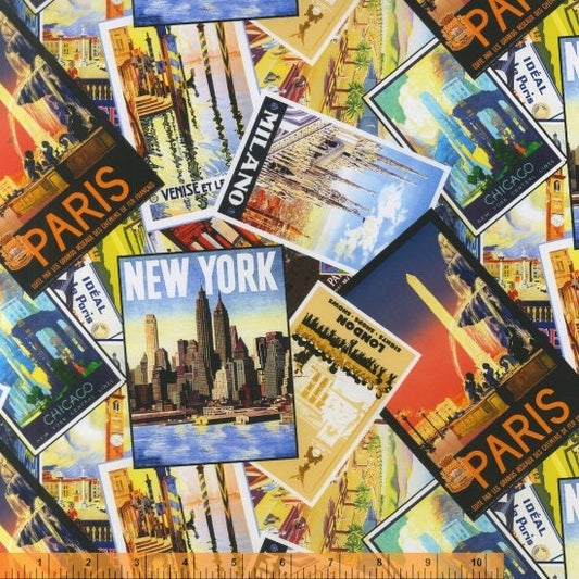 One of a Kind by Whistler Studios International Travel 51625-X Cotton Woven Fabric