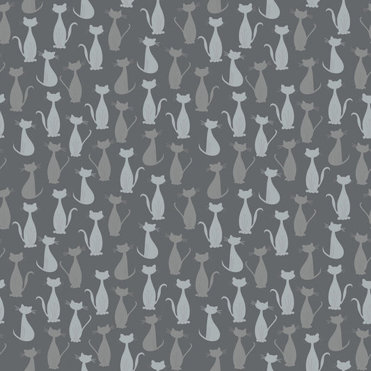 Chloe & Friends by Melissa Mortenson Silhouette Gray C8913R-GRAY Cotton Woven Fabric