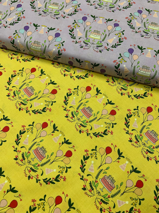 Celebrate Lemon Cake Mirror DH8791-LEMO Cotton Woven Fabric