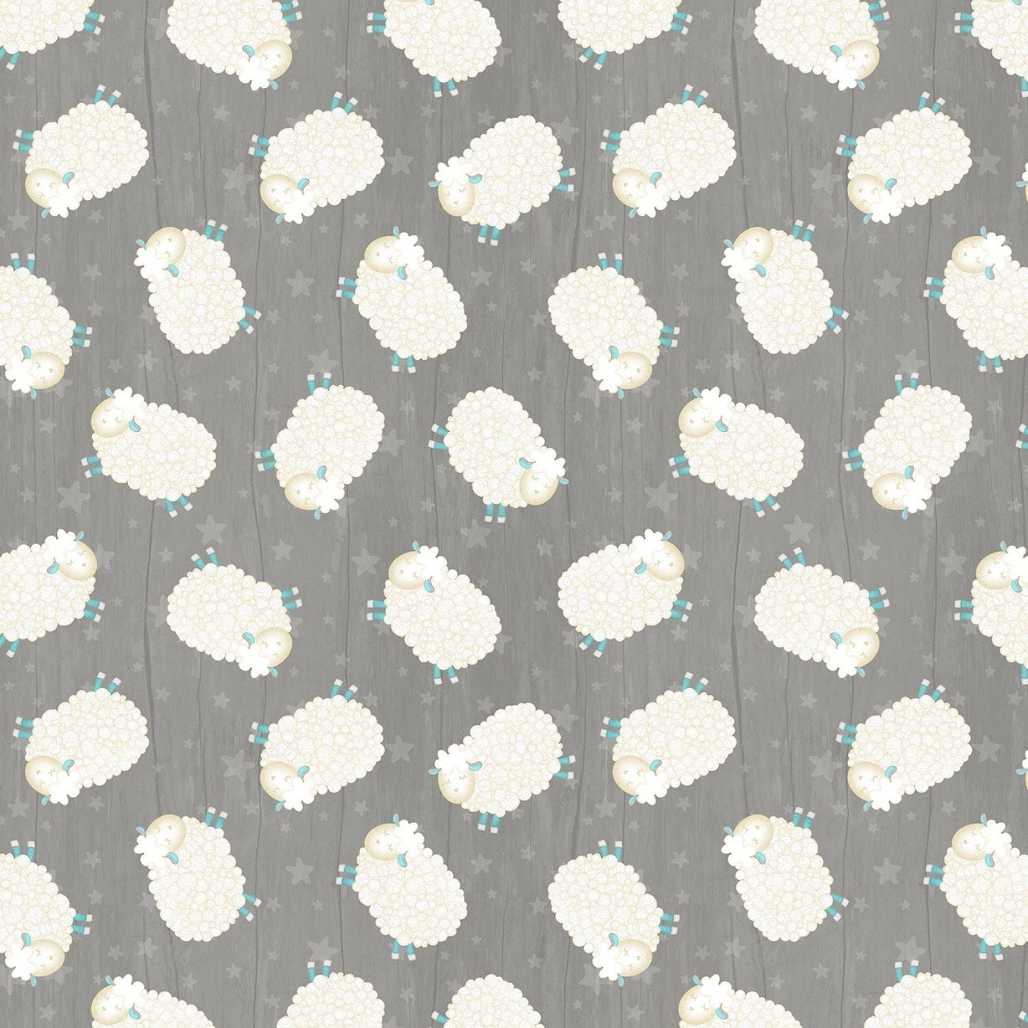 All Our Stars by Jennifer Pugh Dark Grey Tossed Sheep 82581-914 Cotton Woven Fabric
